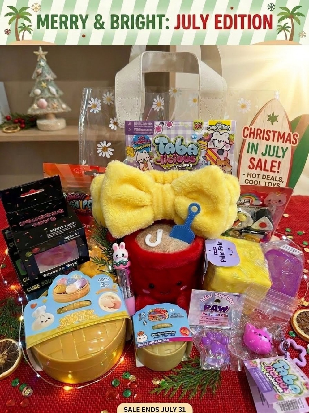🎄Christmas Bundle In July🎄Squishies, Taba, Palm Pal,Dumplings, Cheese and more